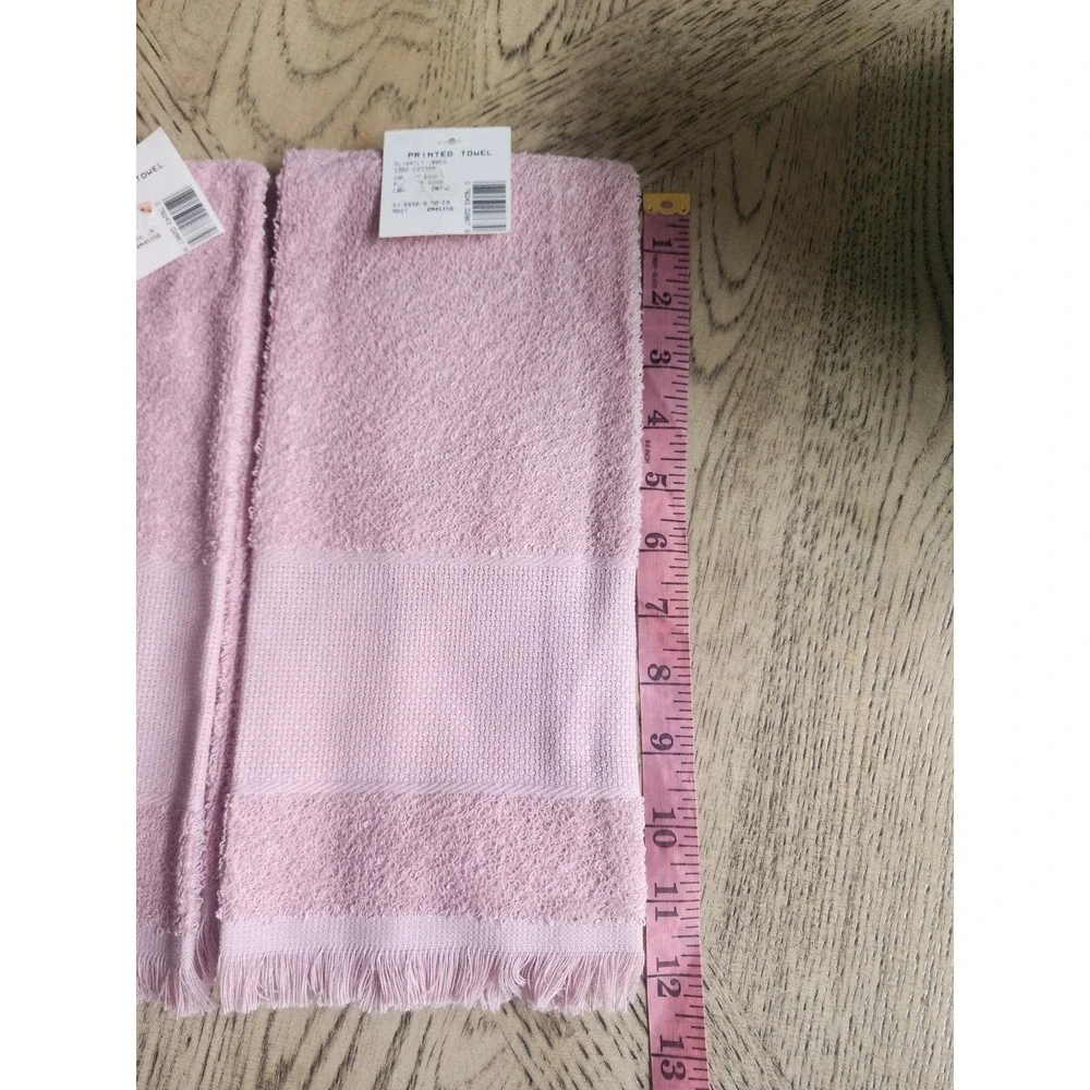 Charles Craft Towel Hand Towel Pink Rose Cross Stitch 100% Cotton New Embroidery